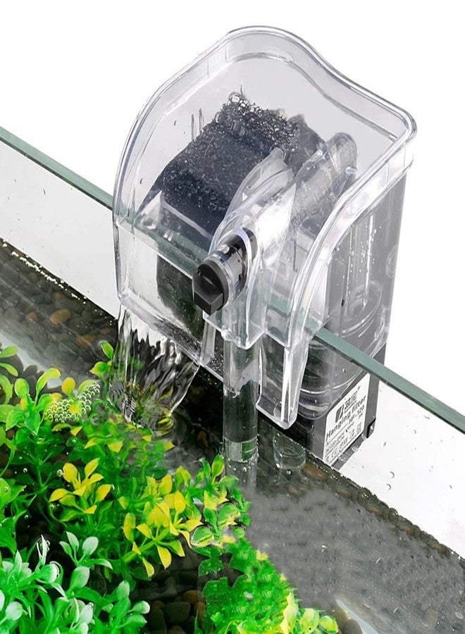 HIERYAN Fish Tank Small Filter Aquarium Hang on Filter Small Aquarium Filter，Small Submersible Hanging Fish Tank Filter for 1 to 8 Gallons Tank - Image 1